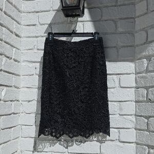 Rampage Elegant Black Lace Pencil Skirt